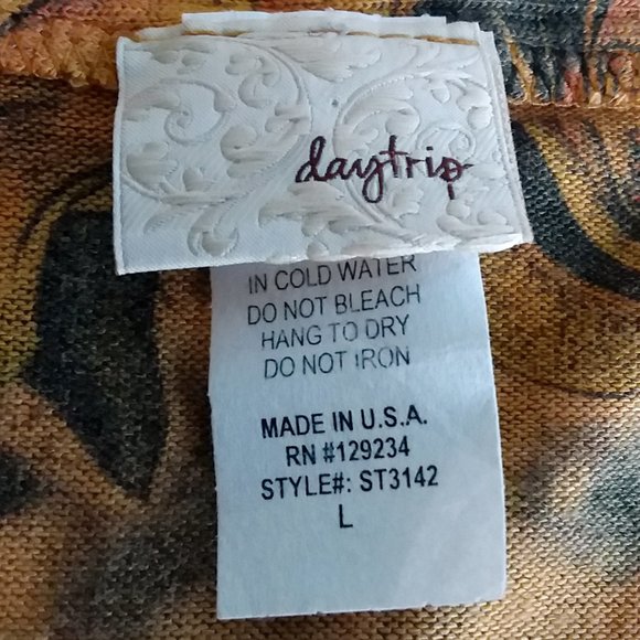 Daytrip Thin Knit Open Cardigan Sweater Size L Yellow Sequin Collar Studded - Picture 7 of 8